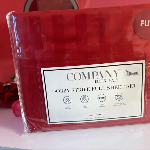 Ellen Tracy Crimson Sheet Set - Picture 5 of 6